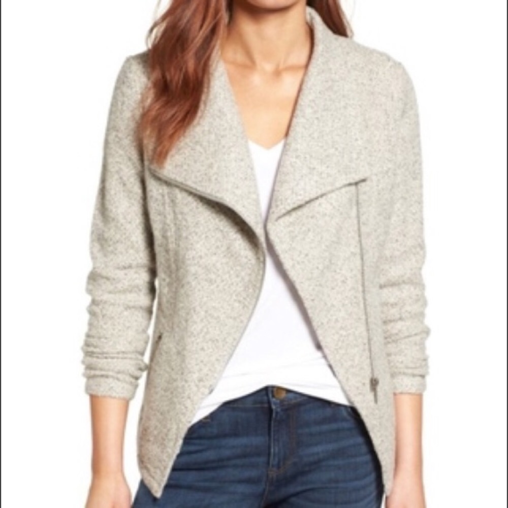 Halogen Asymmetrical Moto Zipper Blazer